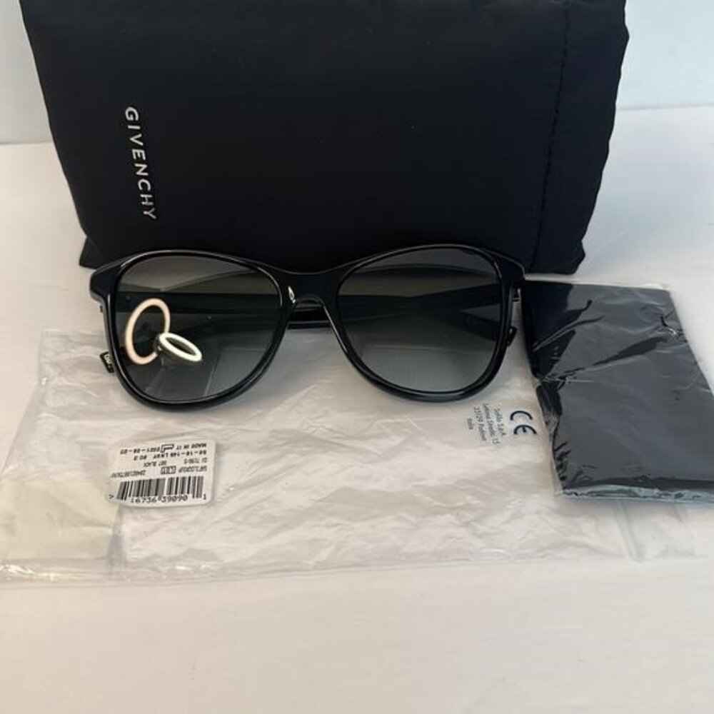 New Authentic GIVENCHY Black /Grey /Gold Acetate Frame Sunglasses -GV7198S - Picture 5 of 13